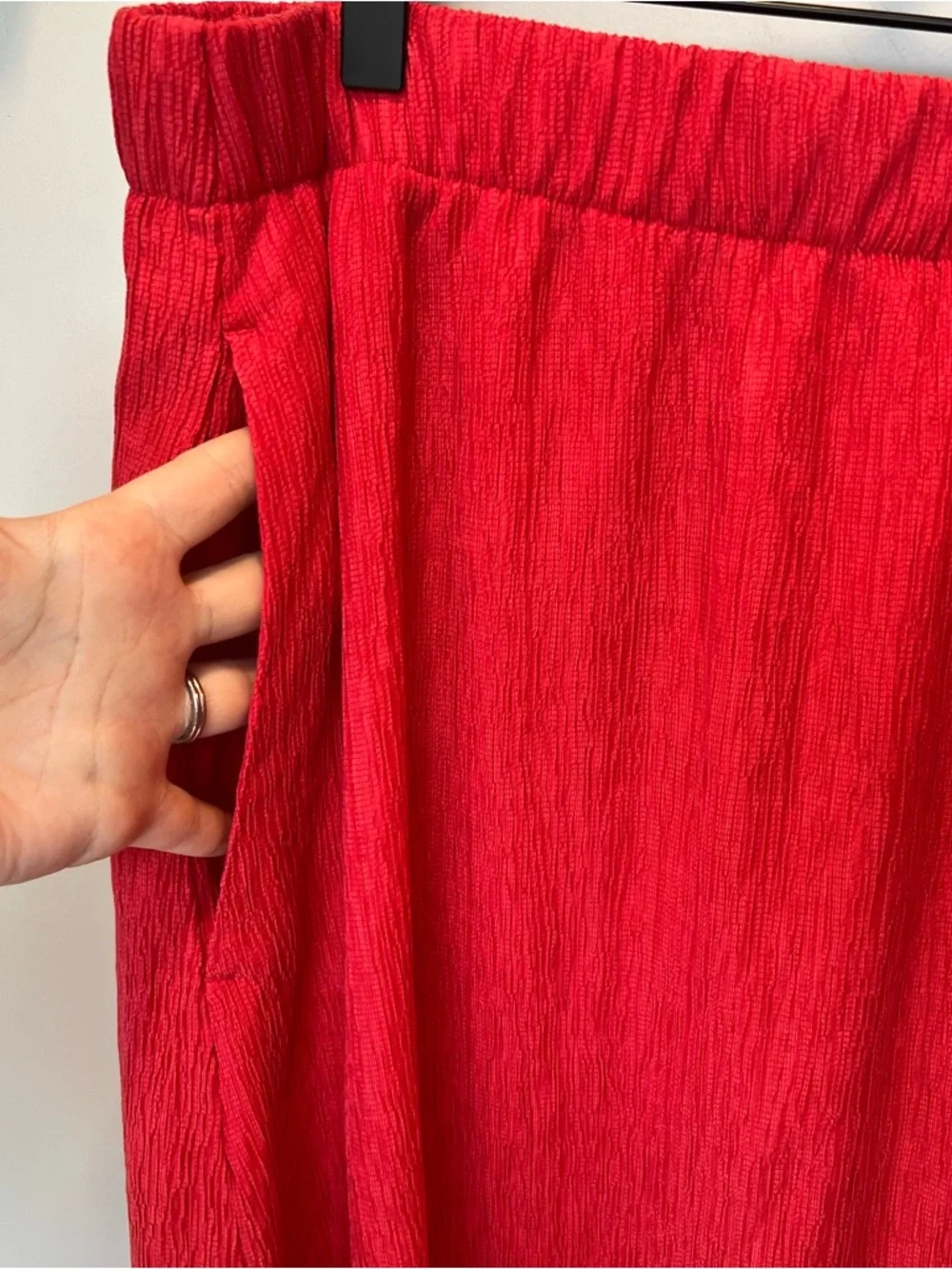 NWT Abercrombie & Fitch Women's Two Piece Red One-Shoulder Maxi Skirt Set - L